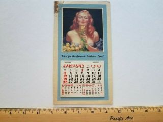 1947 Calendar Gerlach - Barlow Line Joliet Illinois Advertising