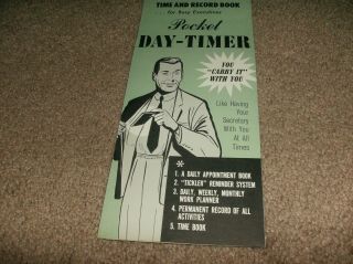 Pocket Day Timer Brochure - 1958 Estate