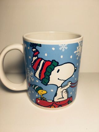 Peanuts Gang Charlie Brown Snoopy Woodstock Christmas Coffee Cup Mug By Galerie