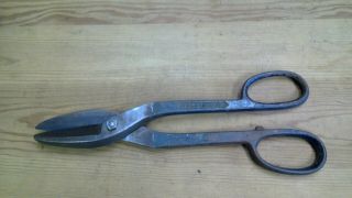 Vintage Wiss Inlaid No 9 Shears Scissors Sheet Metal Cutting Tin Snips 12.  5 "