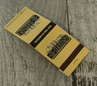 Vtg Matchbook Jilly ' s The Place for Ribs Cream & Brown Cover 68 3