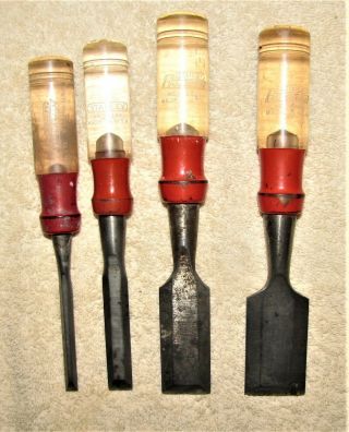 Stanley Handyman Wood Chisels 1/4 To 1 1/4 " - Made In Usa
