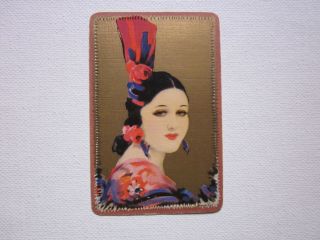 One Swap Card - Vintage - Barribal - Art - Spanish Lady - Portrait - Rare