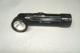 Vintage Bright Star Bell System C Black 90 Degree Flashlight Well