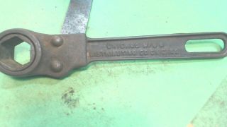 Antique - Chicago Mfg.  & Distributing Co.  Hex Ratchet Wrench - USA Patent 1914 3