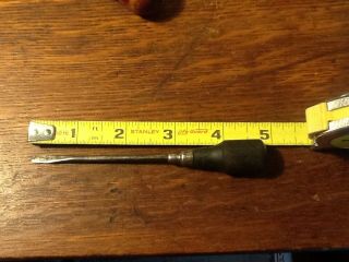 Vintage Small 4 3/4 " Long 1/8 " Tip Wood Handle Screwdriver Made In Germany