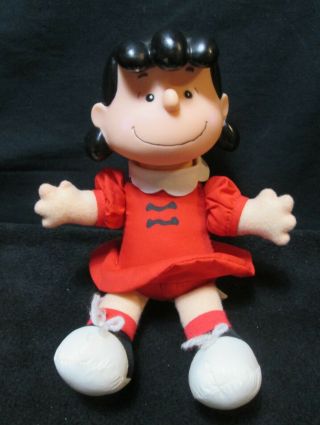 Lucy Mcdonalds Charlie Brown Peanuts Lucy Plush Doll Plastic Head 10 " 1993