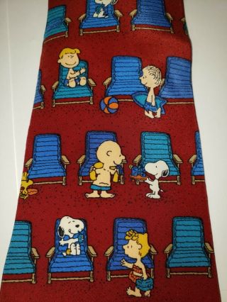 Snoopy Tie " There’s Nothing Like A Day At The Beach " Peanuts Tie
