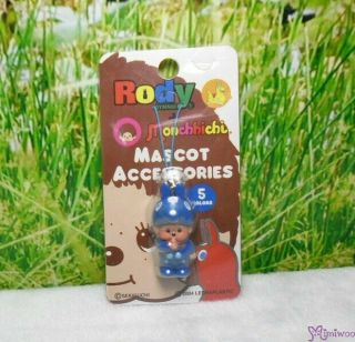 Monchhichi 3cm Mini Plastic Mascot Phone Strap Rody Horse Blue 789520