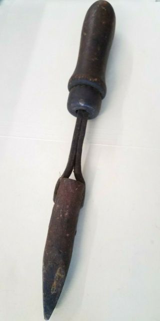 Antique Copper Wood Handle Soldering Tool