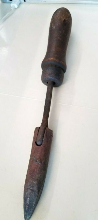 Antique Copper Wood handle Soldering Tool 2