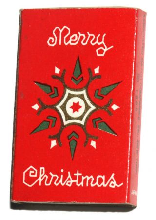 Vintage Rare Circa 1965 Merry Christmas Noel Matchbox