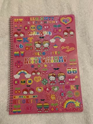 Vintage Hello Kitty Spiral Notebook With Stickers