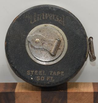 Vintage 50 Ft Lufkin Universal Steel Tape Measure (inv J301)