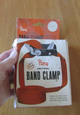 Vintage Pony Miter Band Clamp,  Band,  W/steel Corners