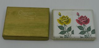 4 Vintage Decks Of Playing Cards With Flower Backs,  Caspari & U.  S Playing Card