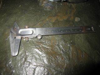 Vintage Unknown Maker Slide Calipers In Good Cond.  Made In Spain