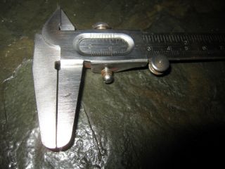 VINTAGE UNKNOWN MAKER SLIDE CALIPERS IN GOOD COND.  MADE IN SPAIN 2