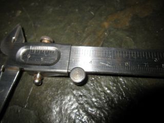 VINTAGE UNKNOWN MAKER SLIDE CALIPERS IN GOOD COND.  MADE IN SPAIN 3