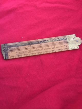 Vintage Stanley Wooden Folding Ruler No.  36 1/2