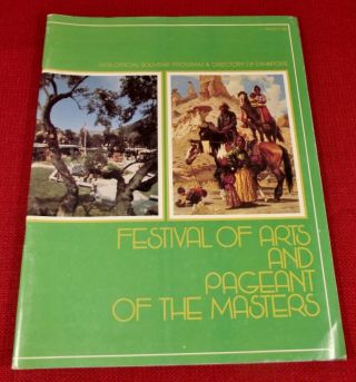 Vtg 1978 Festival Of Arts & Pageant Of Masters Souvenir Program Laguna Beach,  Ca