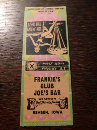 Vintage Matchbook Cover Match: Frankie 