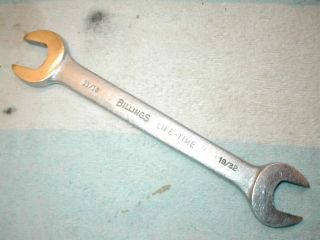 Billings Life - Time L1027 Open End Wrench 19/32 X 11/16 Inch Quality Vintage Usa