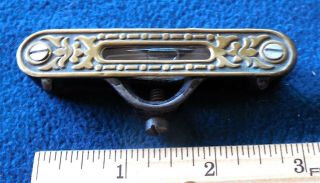 Antique Sm Level,  Clamps To Framing Square,  Cast Iron W / Brass Face