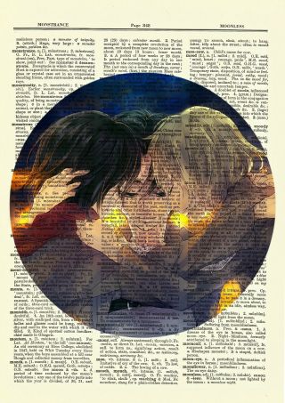 Eren Mikasa Armin Attack On Titan Anime Dictionary Art Print Poster Picture
