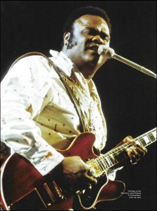 Freddie King Montreux Jazz Festival Circa 1973 Gibson Es - 345 Guitar Pin - Up Photo