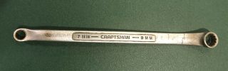 Vintage Craftsman - V - Series Metric Box Wrench 7mm X 9mm - Euc