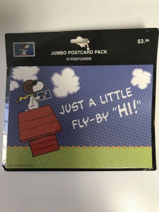 Hallmark (usps) Set Of 10 Jumbo Peanuts Snoopy Postcards Pack,  (kt7)