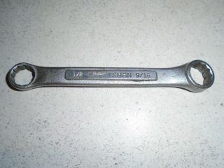 Vintage Craftsman - V - Series 1/2 X 9/16 " Short Double Boxed End Wrench 43861 Usa