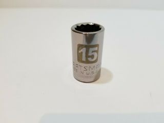 Craftsman Usa 1/2 " Inch Drive 15mm Metric Socket 34067 Laser Etched G2d Series