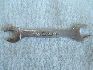 Snap On J - 2428 3/8 " - 7/16 " Short Length Open End Wrench Kent Moore