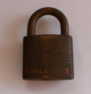 Vintage U.  S.  Set Eagle Lock No Key