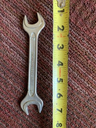 Vintage Mercedes - Benz Tool Kit Wrench By Walter Tools,  West Germany,  19mm X 17mm
