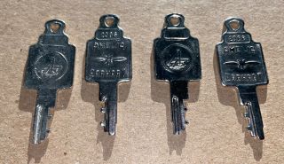 4 Vintage Amelia Earhart Luggage Keys