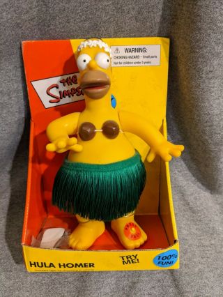 The Simpsons Hula Homer Dancing Singing 8 " Figure 2002 Hawaiian Bobble Toy