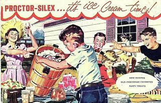 Vintage Proctor - Silex Ice Cream Recipes Pamphlet Cookbook Illustrated