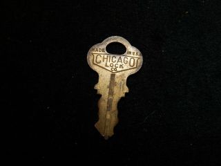 Vintage Chicago Lock Co Brass Gumball Machine Key (nc705)
