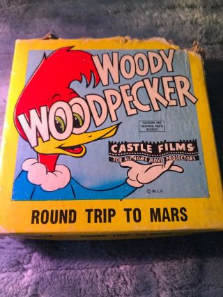 Vintage Castle Films 8mm Woody Woodpecker 523 Round Trip To Mars 5 Inch Across