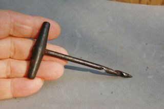 Gimlet Screw Starter Tool Vintage Antique Primitive All Steel 3 5/8 