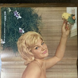 Vintage Playboy Centerfold Only Miss March 1963 Adrienne Moreau