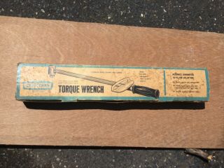 Vintage Sears Craftsman Torque Wrench 1/2 " Drive With Box