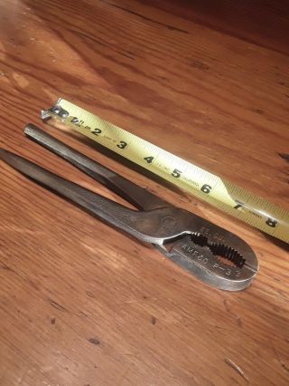 Antique All Brass Combination Pliers Made By Amf Co.