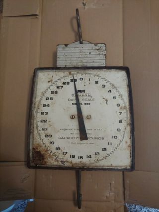 Vintage Hanson Hanging Dairy Scale Model 600 Made In The Usa