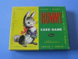 Vintage Animal Rummy Card Game By Whitman