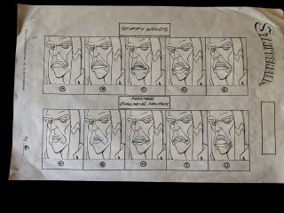 Stripperella Production Hand Drawn Stiffy Woods Mouth Guides 11x17