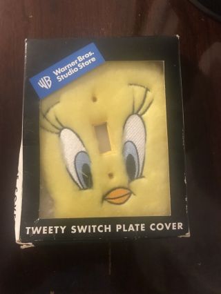 Wb Warner Brothers Studio Store Tweety Switch Plate Cover Fuzzy 1998